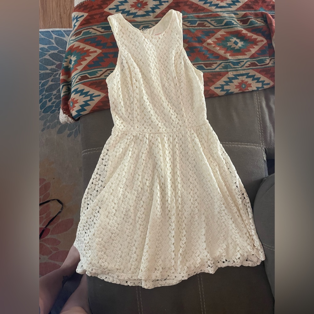 Cute white mini dress - dress up or down